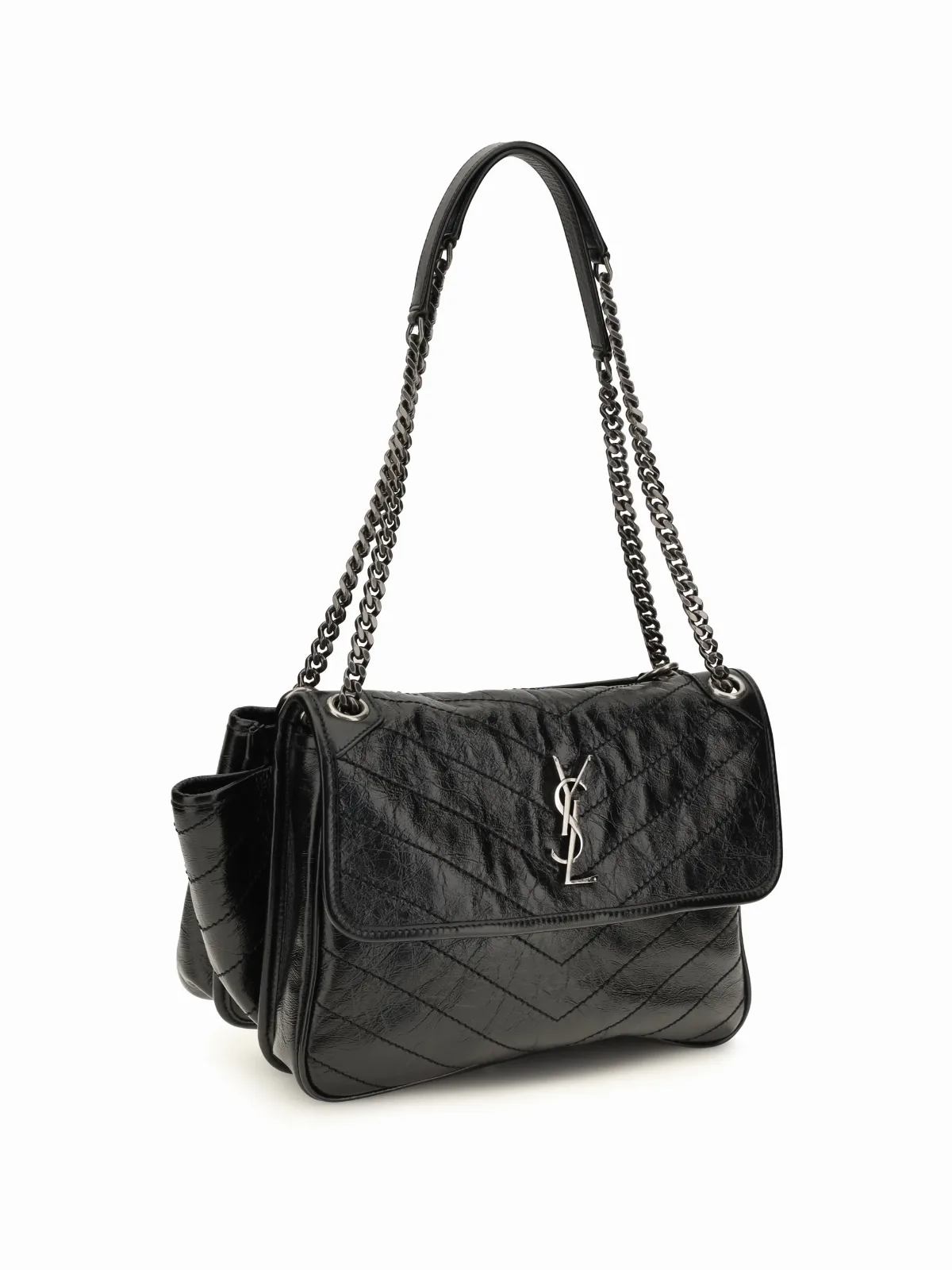 Niki Tripouch Calfskin Leather Shoulder Bag by Saint Laurent