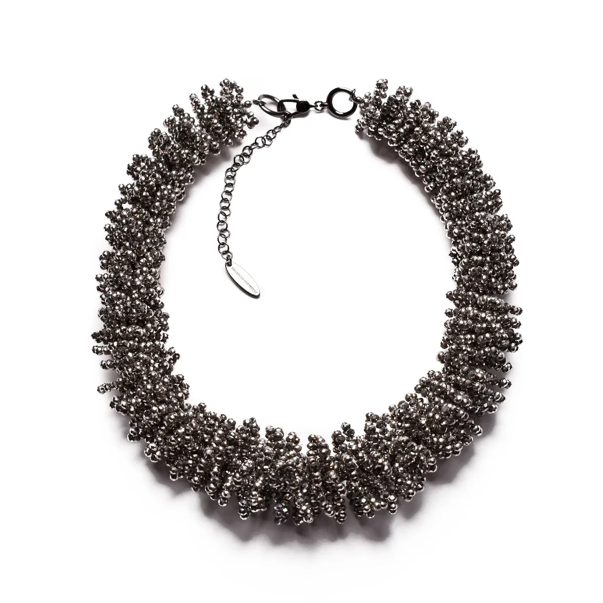 Sterling Silver Beaded Choker Necklace by BRUNELLO CUCINELLI