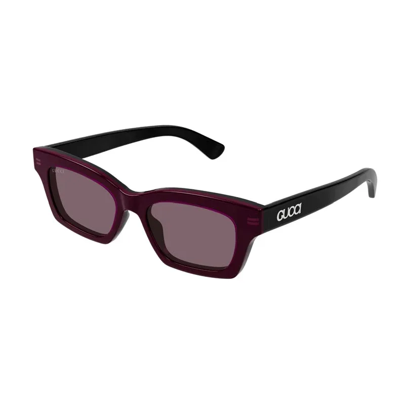 Gucci GG1790S Transparent Fuchsia-Black Acetate Sunglasses by Gucci