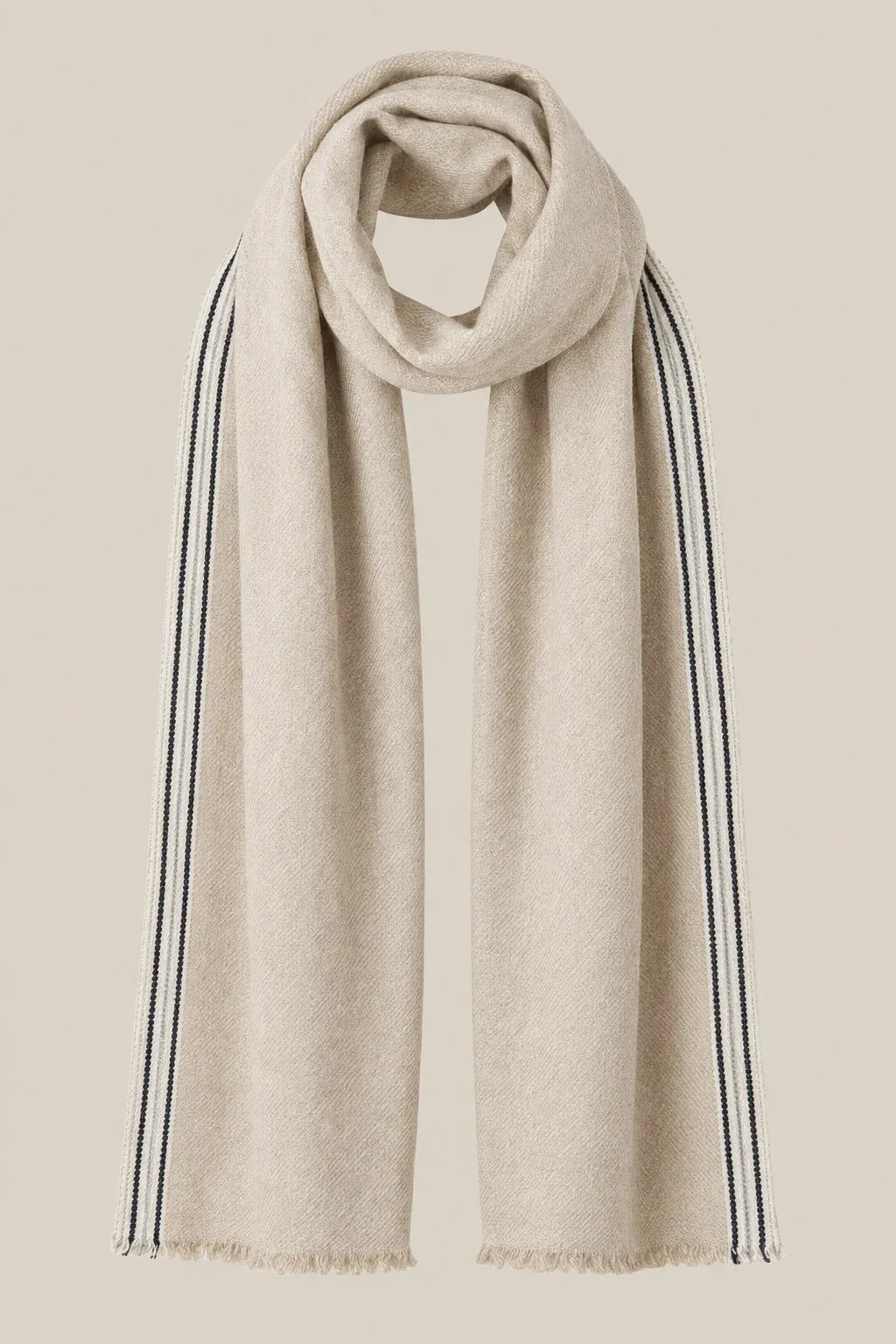 Brunello Cucinelli Herringbone Wool Scarf by BRUNELLO CUCINELLI