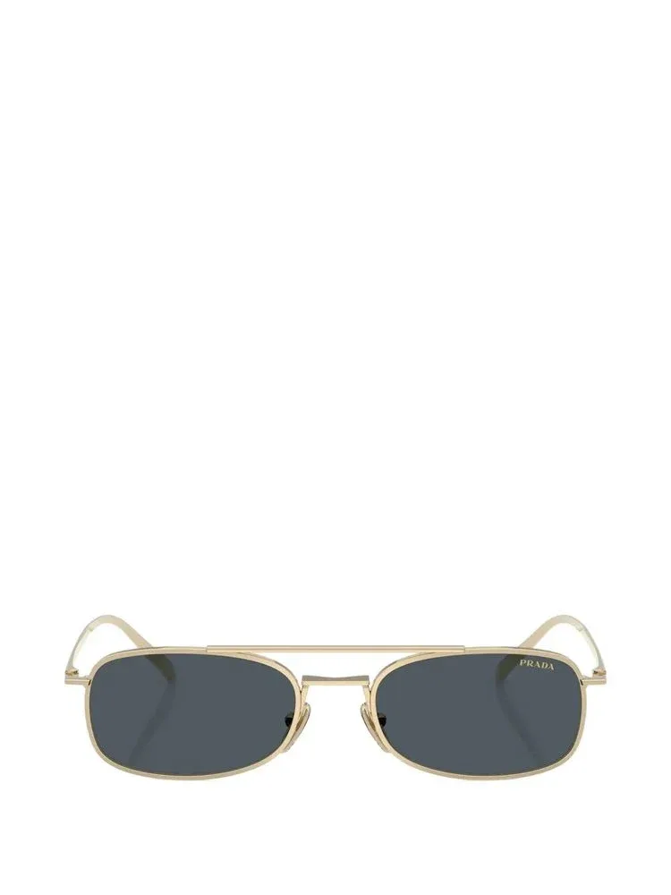 Prada Eyewear PRD59S Gold-Tone Metal Rectangular Sunglasses by Prada Eyewear