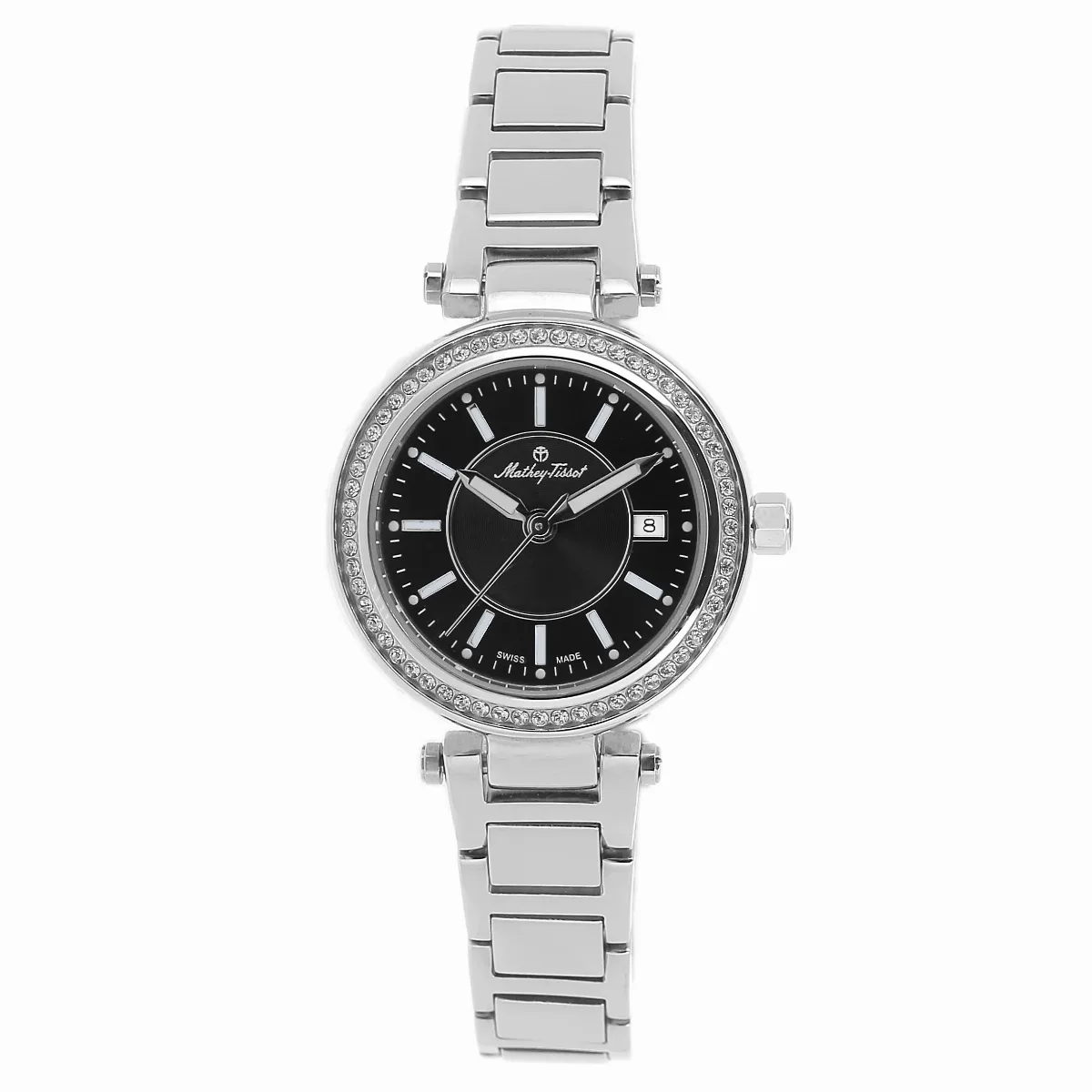 Stainless Steel with Diamond Bezel Watch by Mathey Tissot