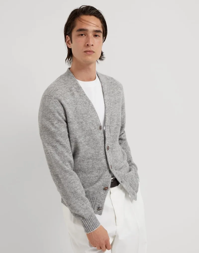Wool Blend Button-Front Cardigan by BRUNELLO CUCINELLI
