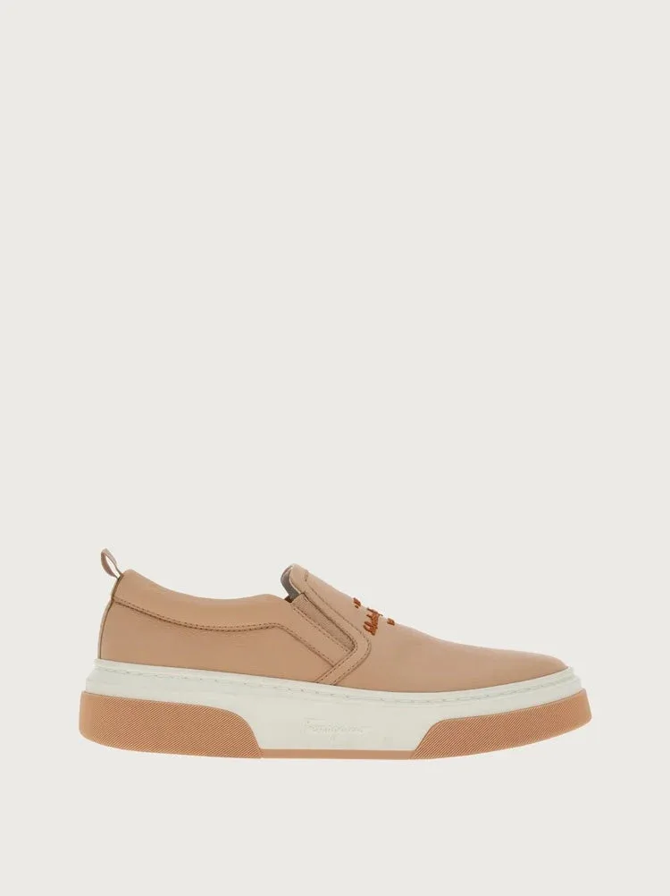 Leather Slip-On Flat by Ferragamo
