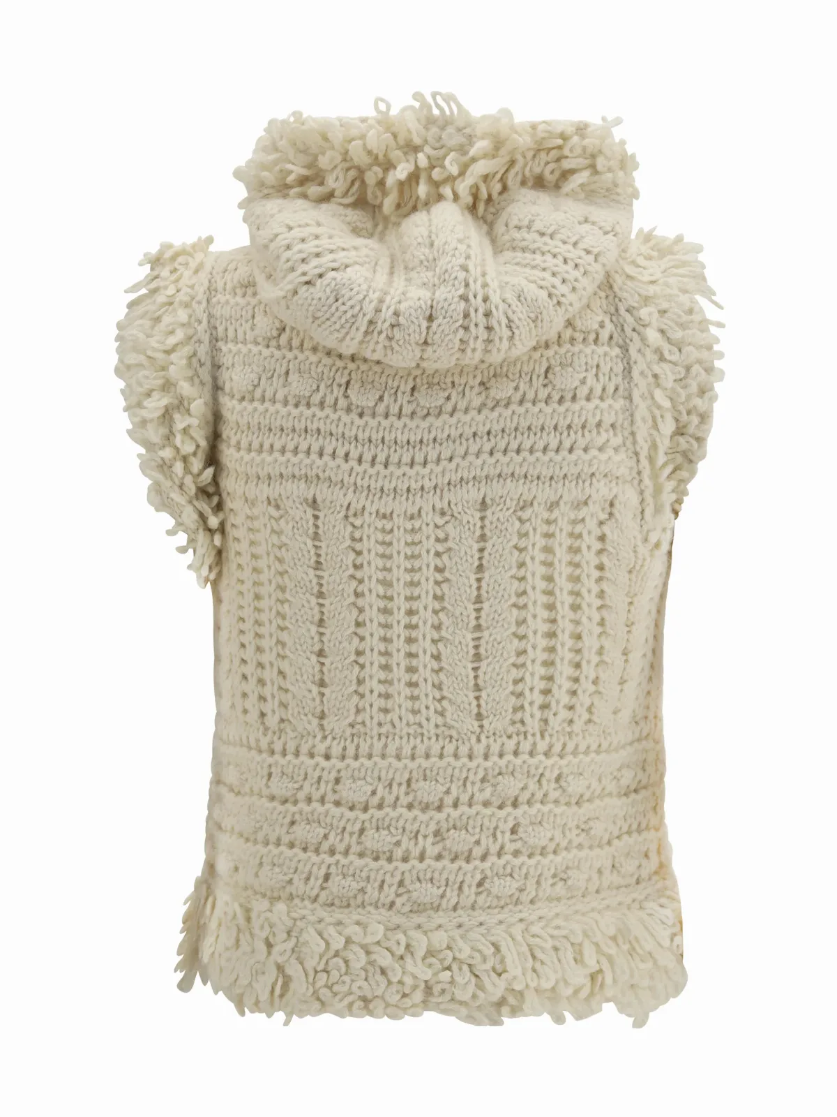 Chunky Cable-Knit Wool and Alpaca Gilet by Fendi