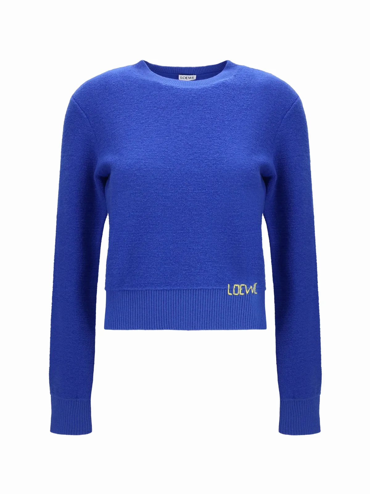Hand-Embroidered Logo Wool Sweater by Loewe