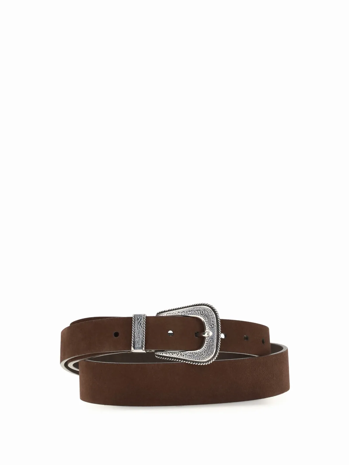 Suede Western Buckle Belt by BRUNELLO CUCINELLI