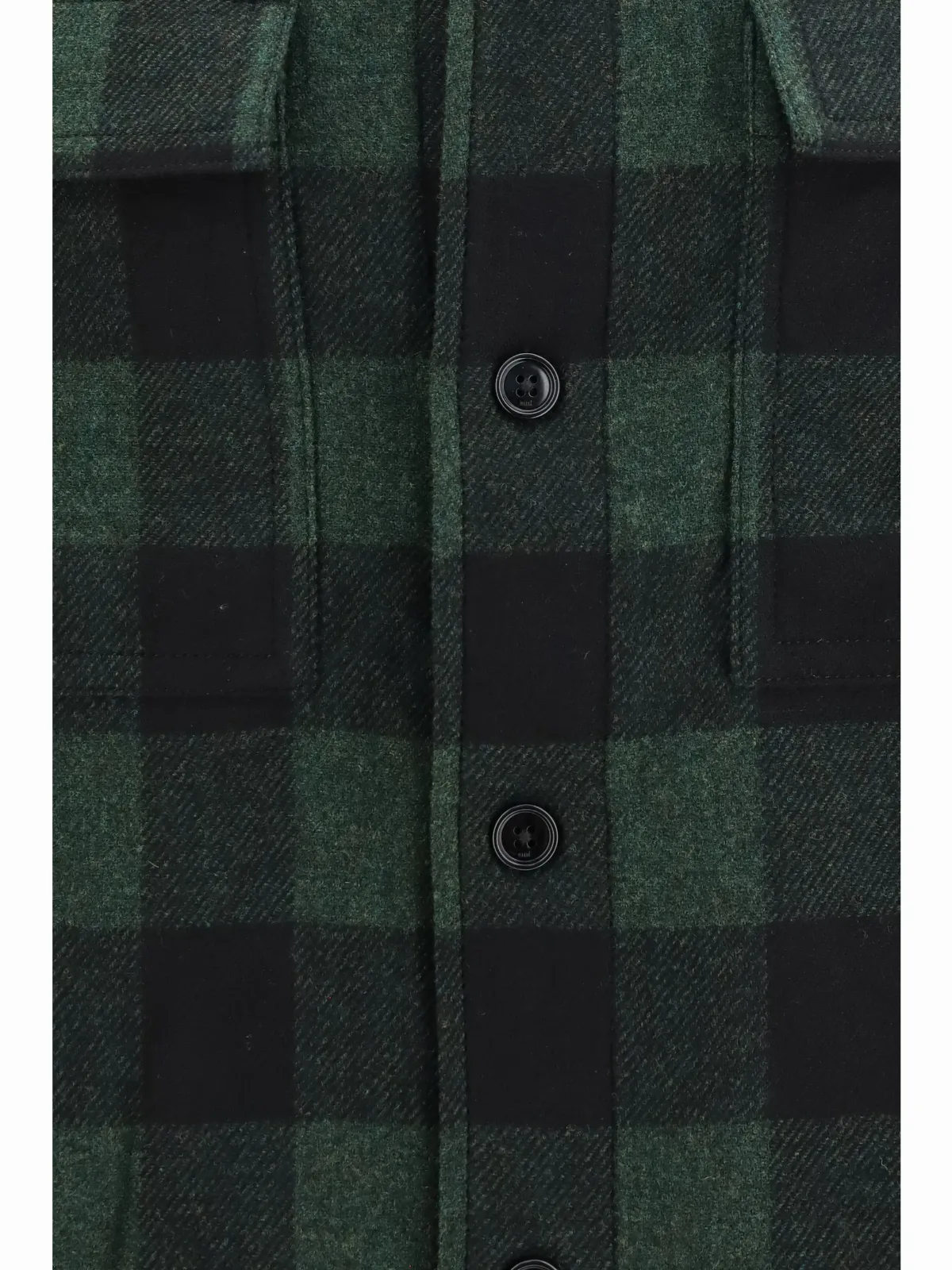 Checked Merino Wool Shirt by AMI Paris