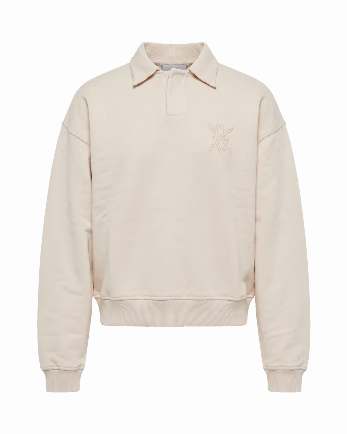 Polo Collar Cotton Sweatshirt by Daily Paper