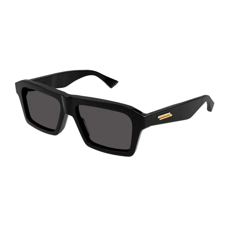 BV1213S003 Rectangular Black Frame Sunglasses by Bottega Veneta
