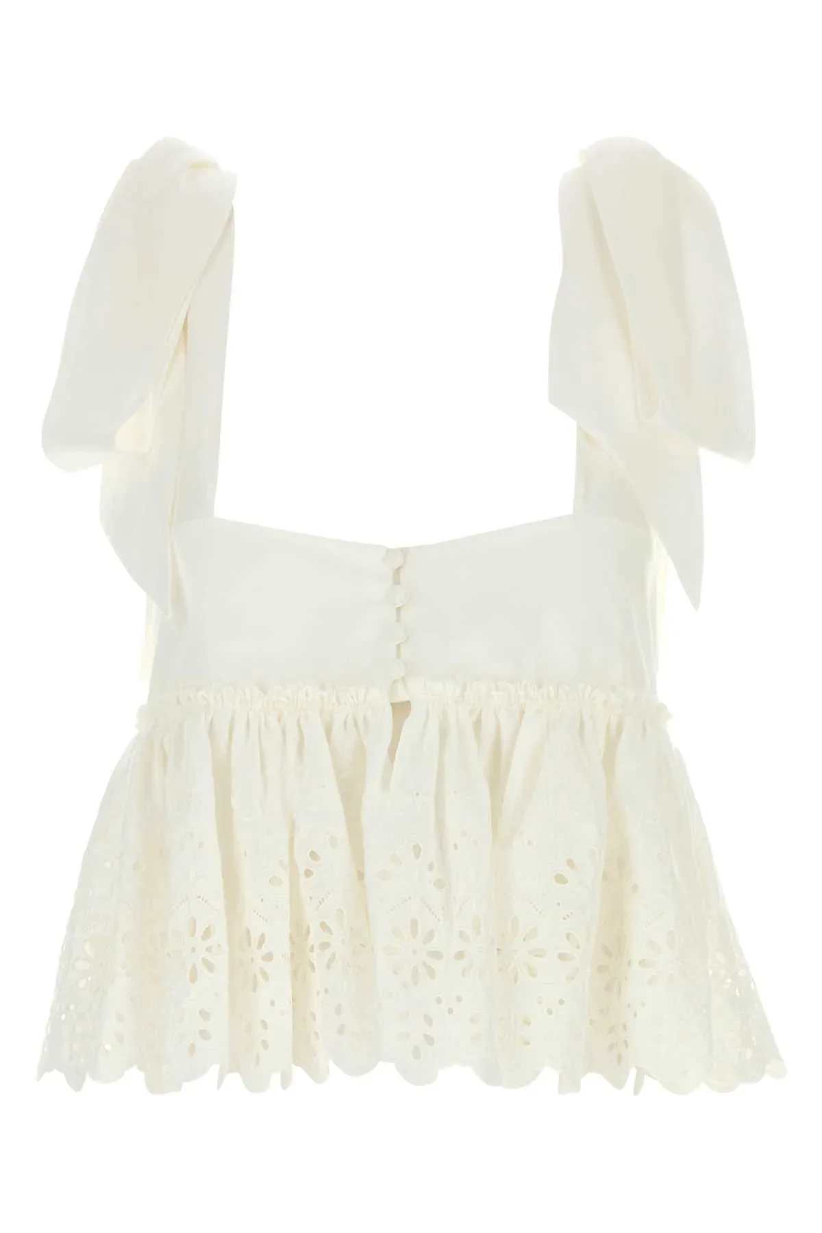 Eyelet Cotton Blouse by Chloé