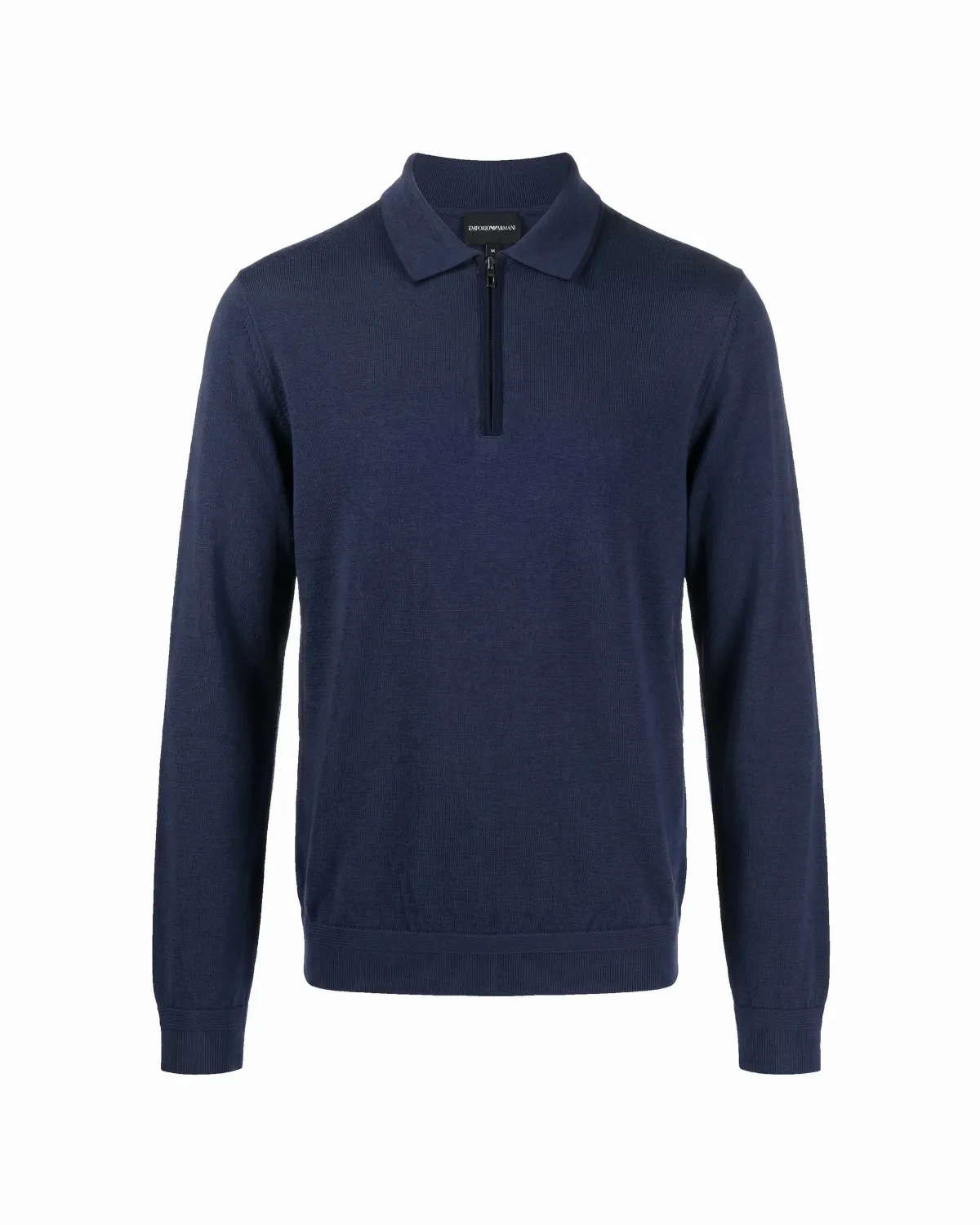 Half-Zip Virgin Wool Knit Sweater by Emporio Armani