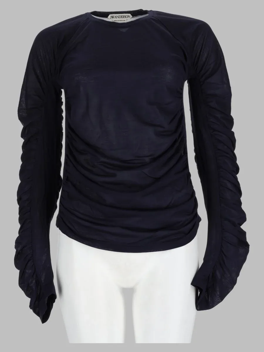 Draped Cotton-Blend Blouse by JW Anderson