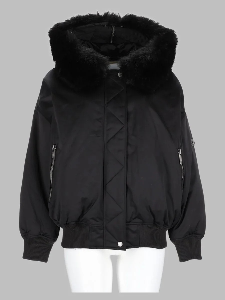 Faux Fur-Trimmed Hooded Bomber Jacket by MICHAEL Michael Kors