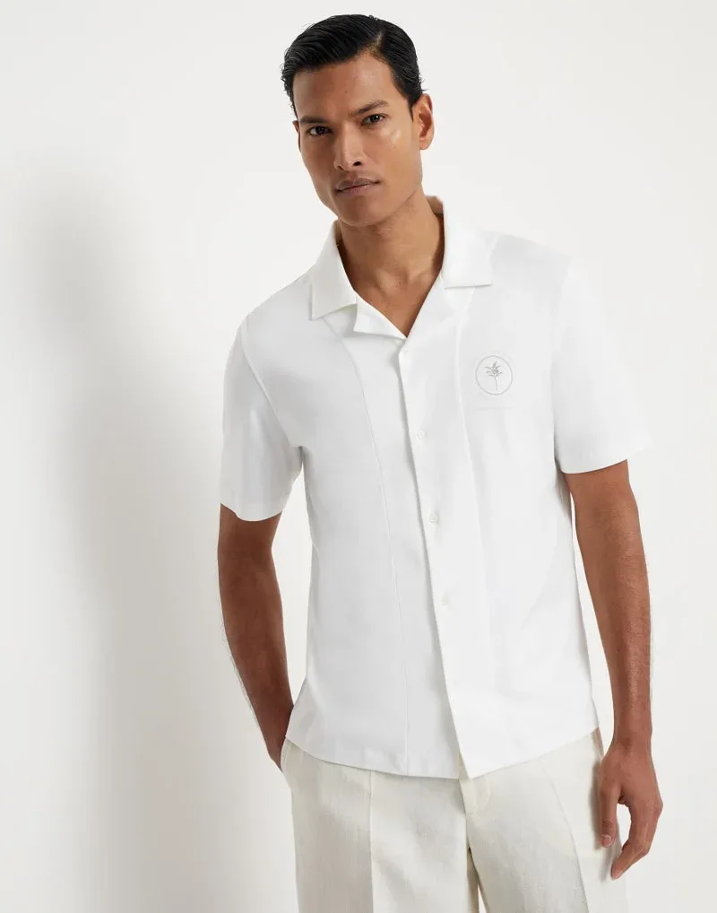 Short-Sleeve Cotton Shirt by BRUNELLO CUCINELLI
