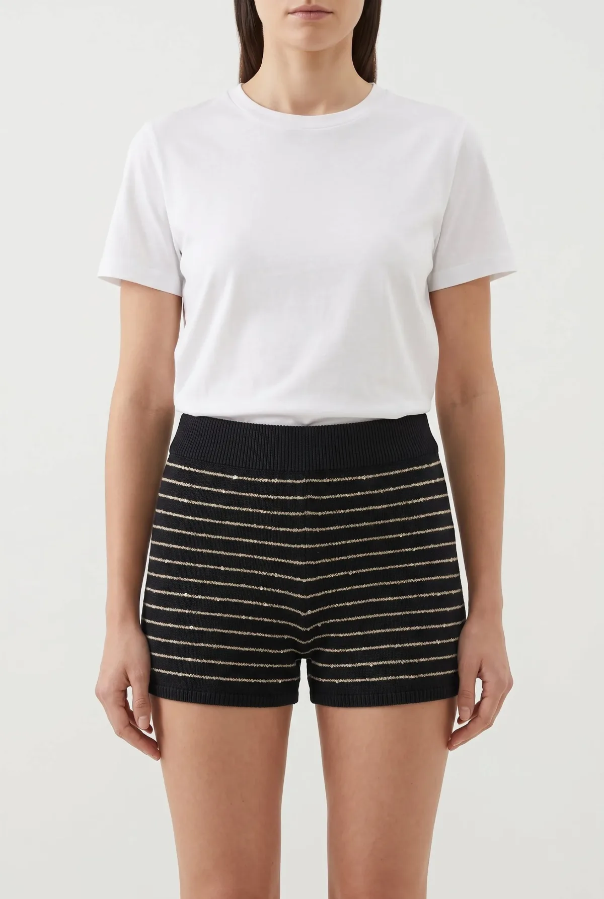 Striped Knit Shorts by BRUNELLO CUCINELLI