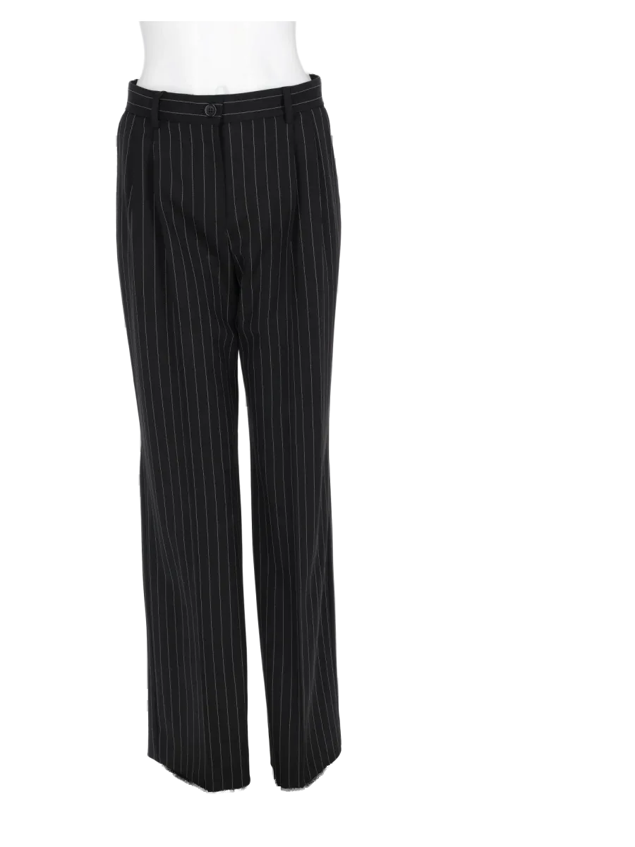 Virgin Wool Flannel Trousers by Dolce & Gabbana
