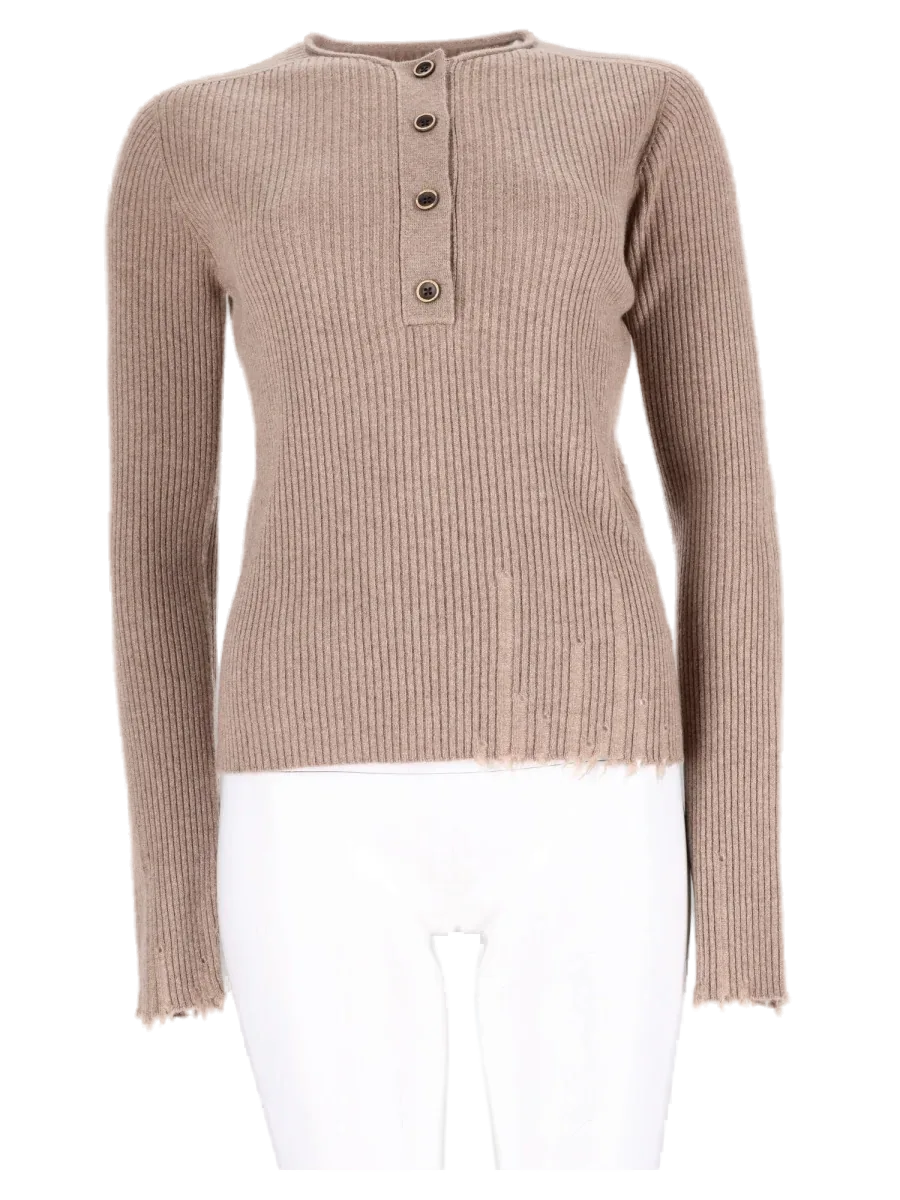 Cashmere Henley Sweater by Uma Wang