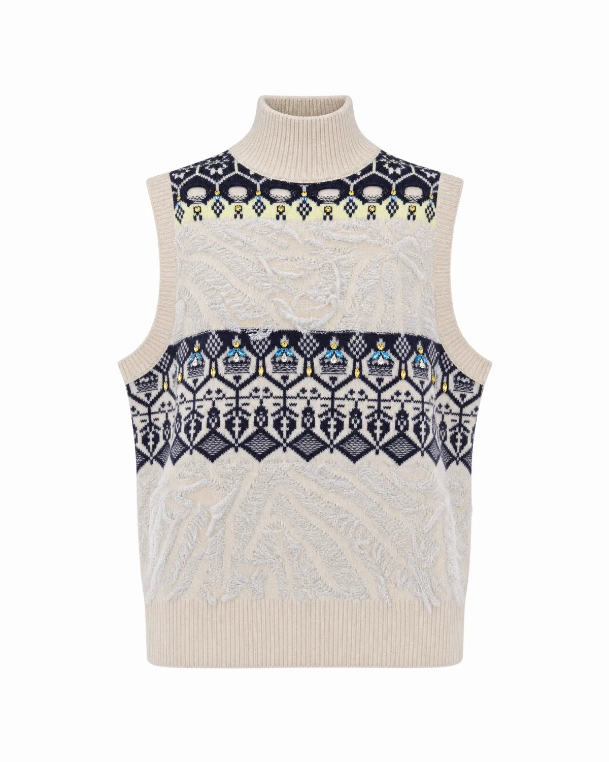 Jacquard Knit Fair Isle Gilet by Liu Jo