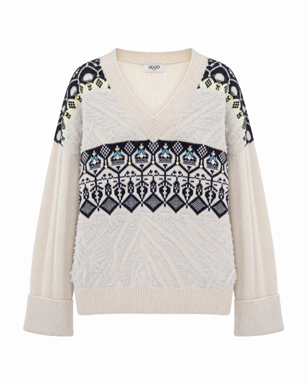 Fair Isle Jacquard Sweater by Liu Jo