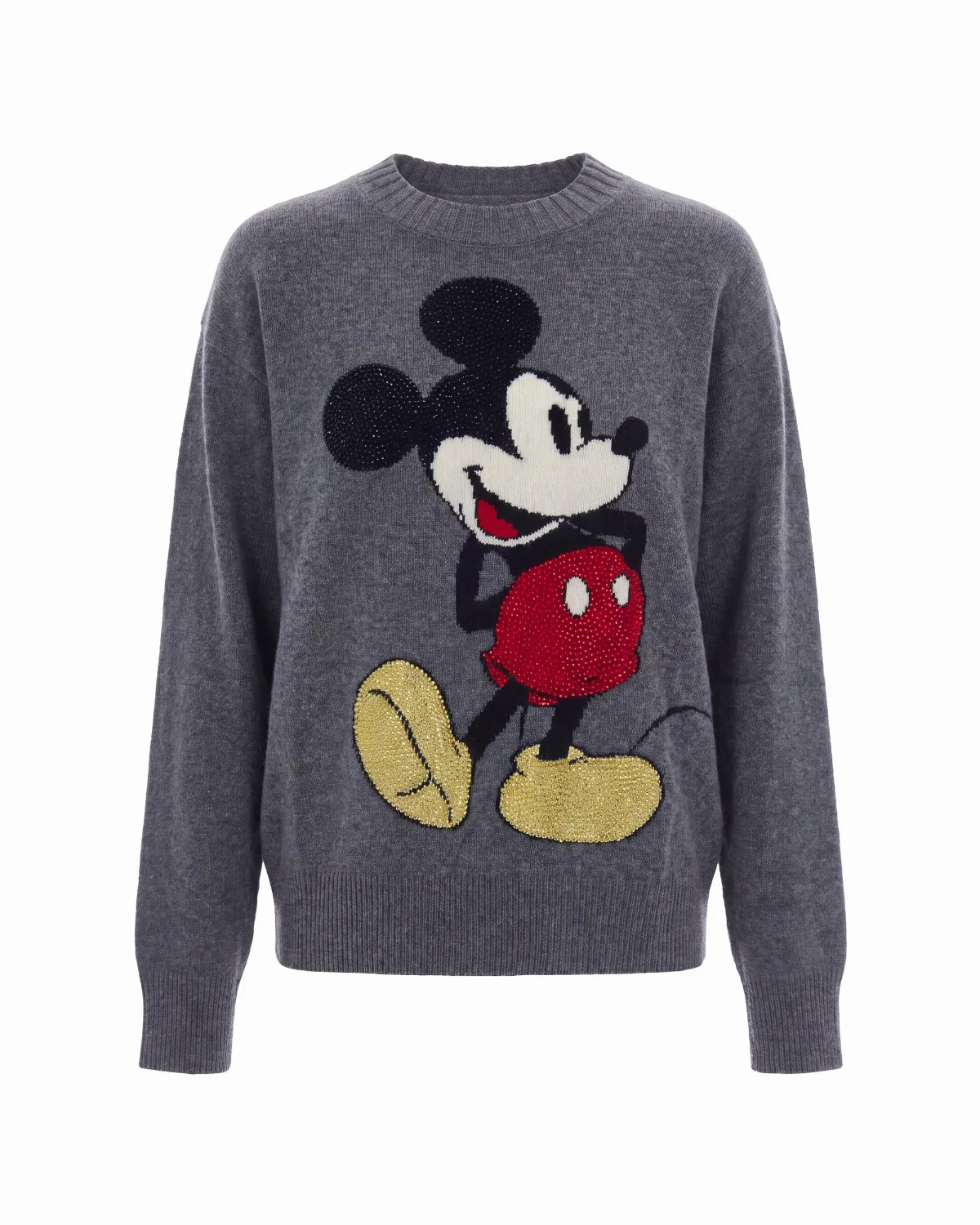 Intarsia Mickey Mouse Jacquard Sweater by Liu Jo