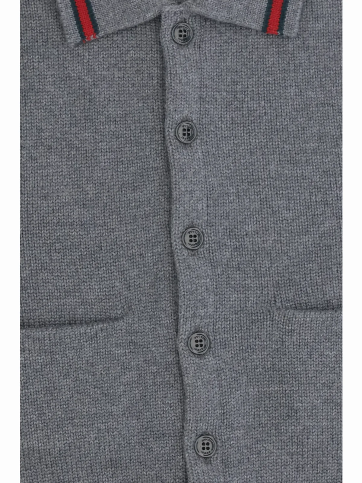 Merino Wool Polo Cardigan by Gucci