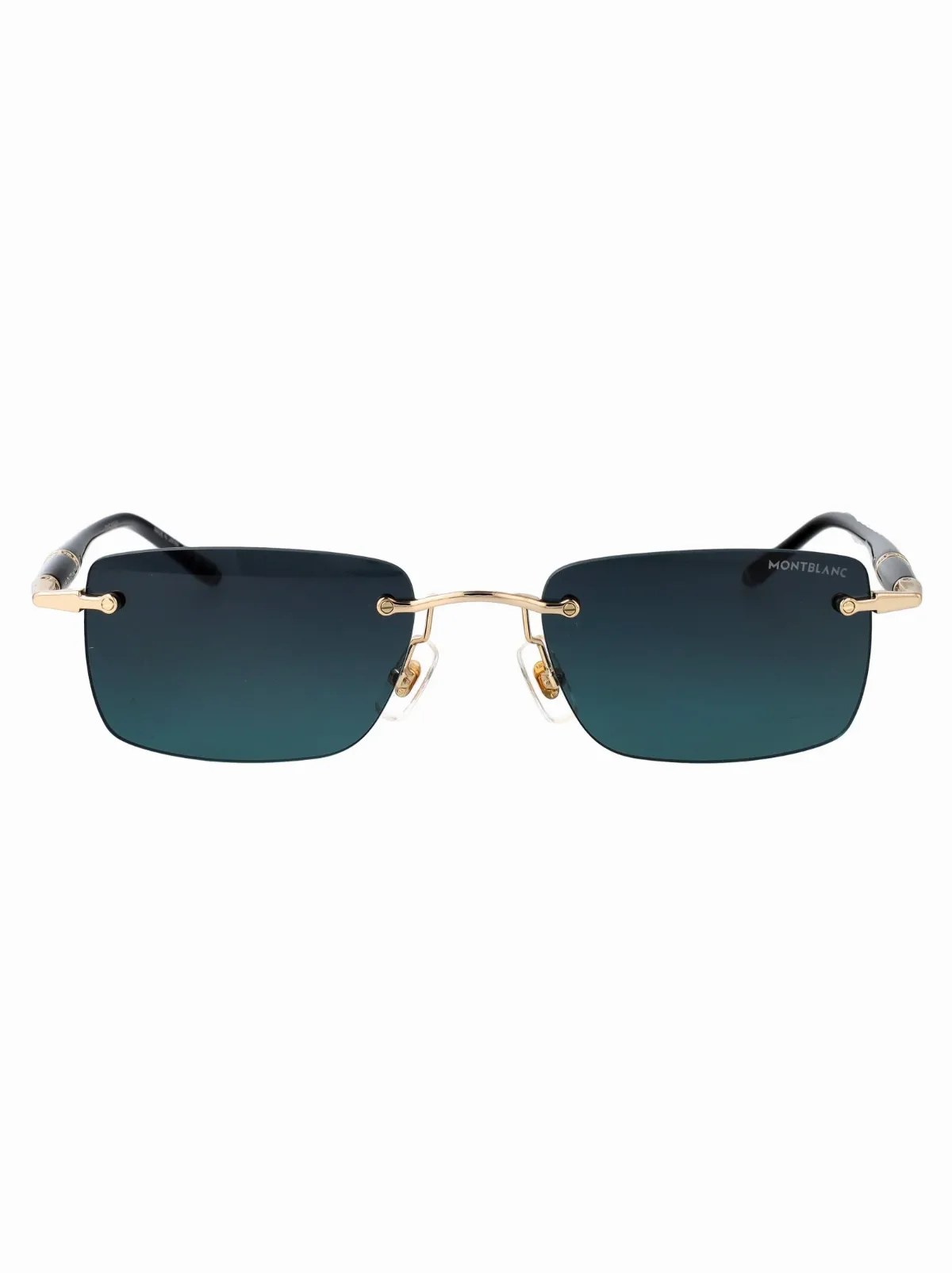 MB0344S Gold-and-Black Injected Sunglasses by Montblanc