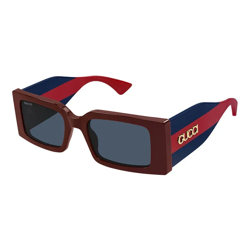 GG1860S004 Logo-Embellished Rectangle Sunglasses by Gucci