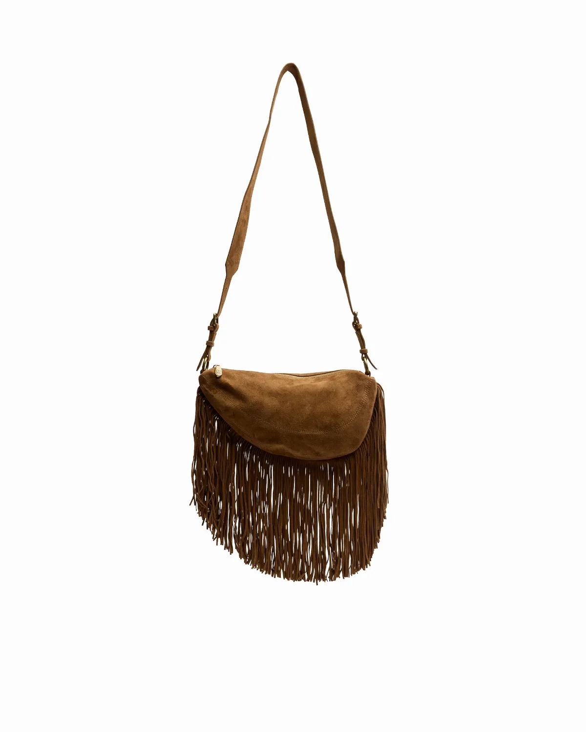 Astrid Fringes Suede Shoulder Bag by Ash