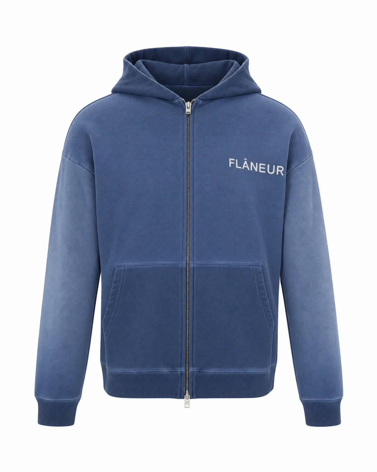 Ombré Cotton Zip-Up Hoodie by FlâNeur