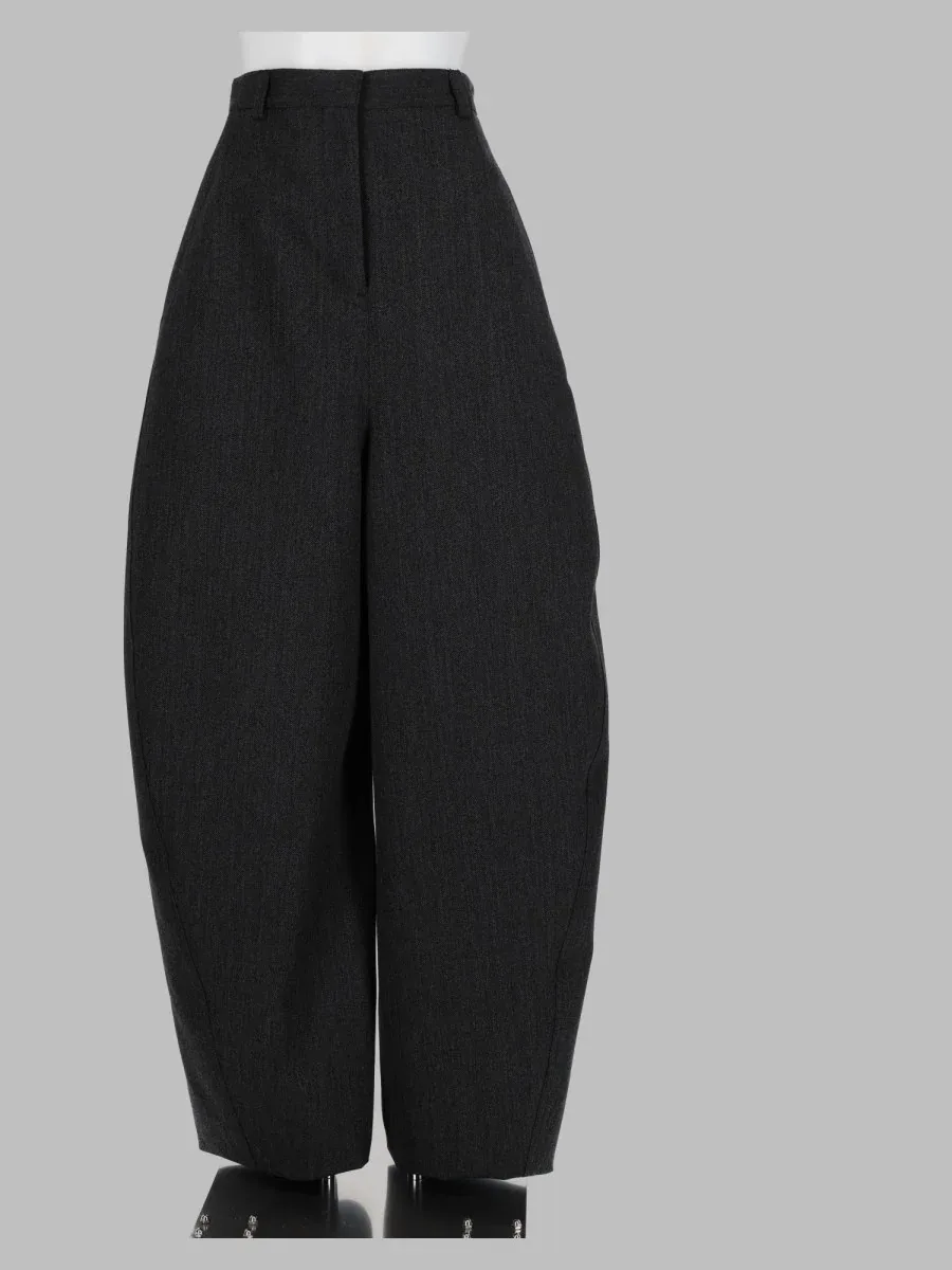 Wool Barrel-Cut Trousers by Balenciaga