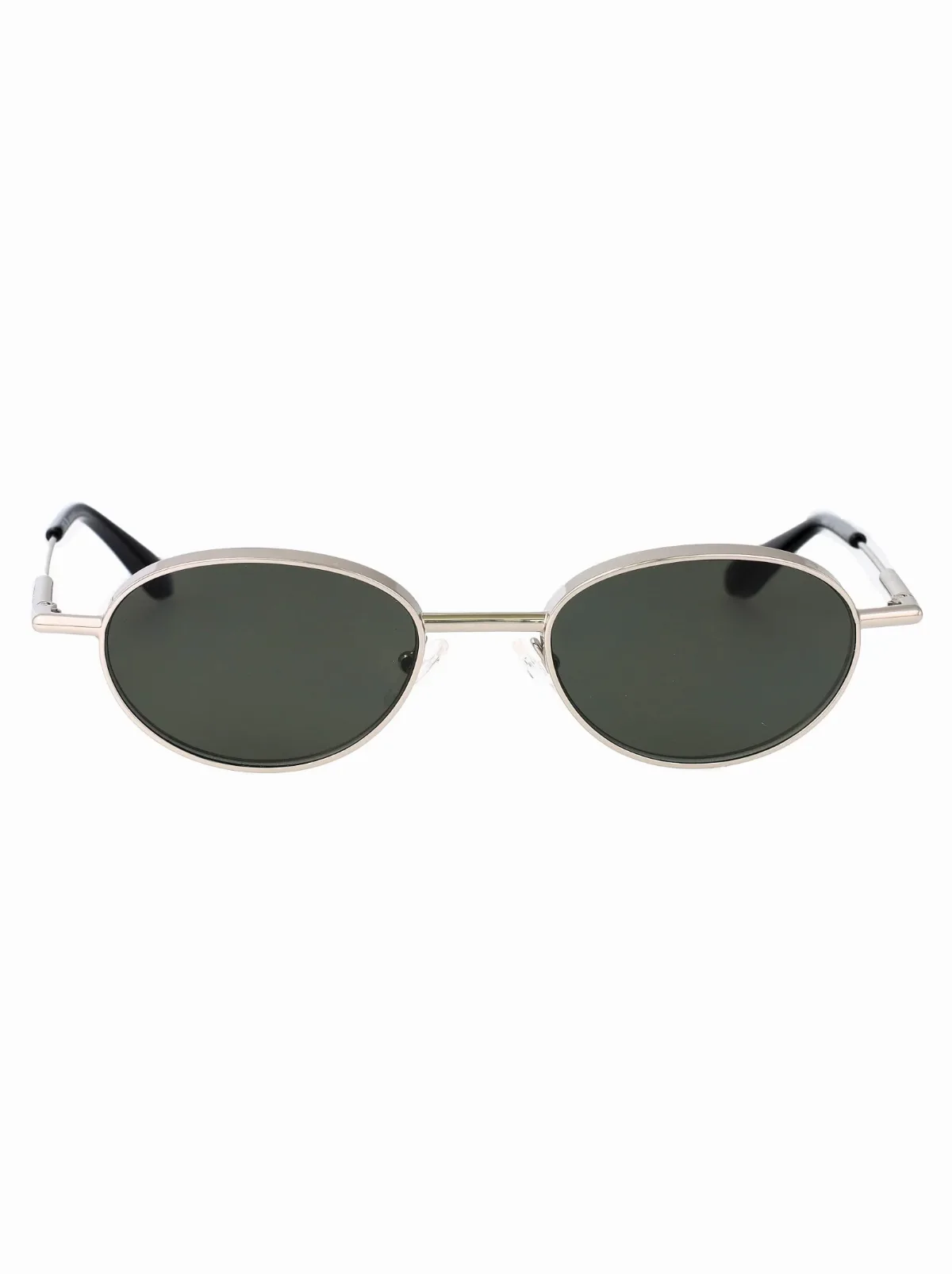 AM0523S Silver Metal Round Sunglasses by alexander mcqueen