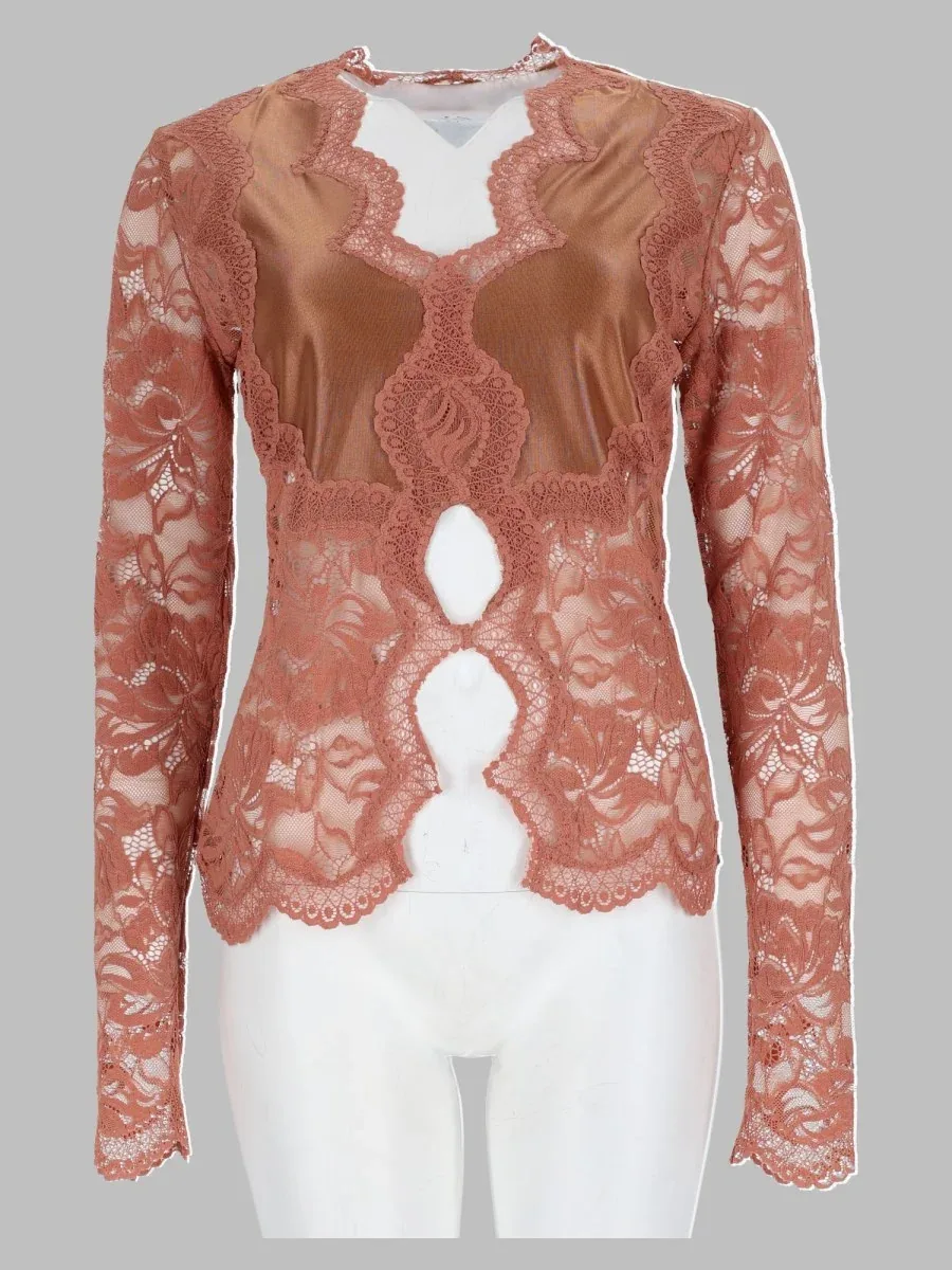 Lace and Jersey Blouse by Rabanne