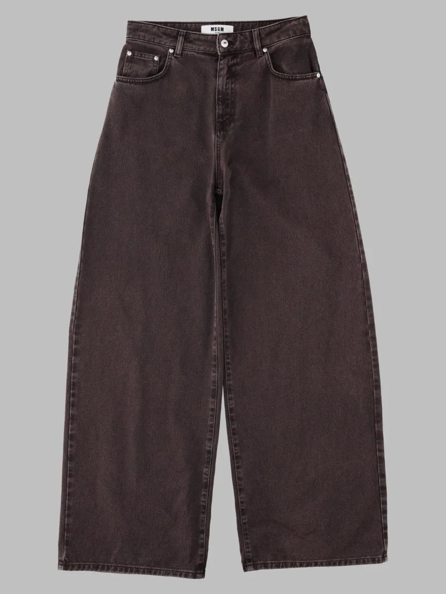Wide-Leg Cotton Jeans by MSGM