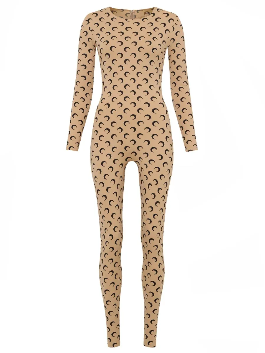 Moon-Print Slim-Fit Bodysuit by Marine Serre