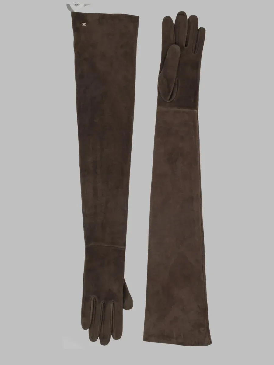 Long Suede Gloves by Max Mara