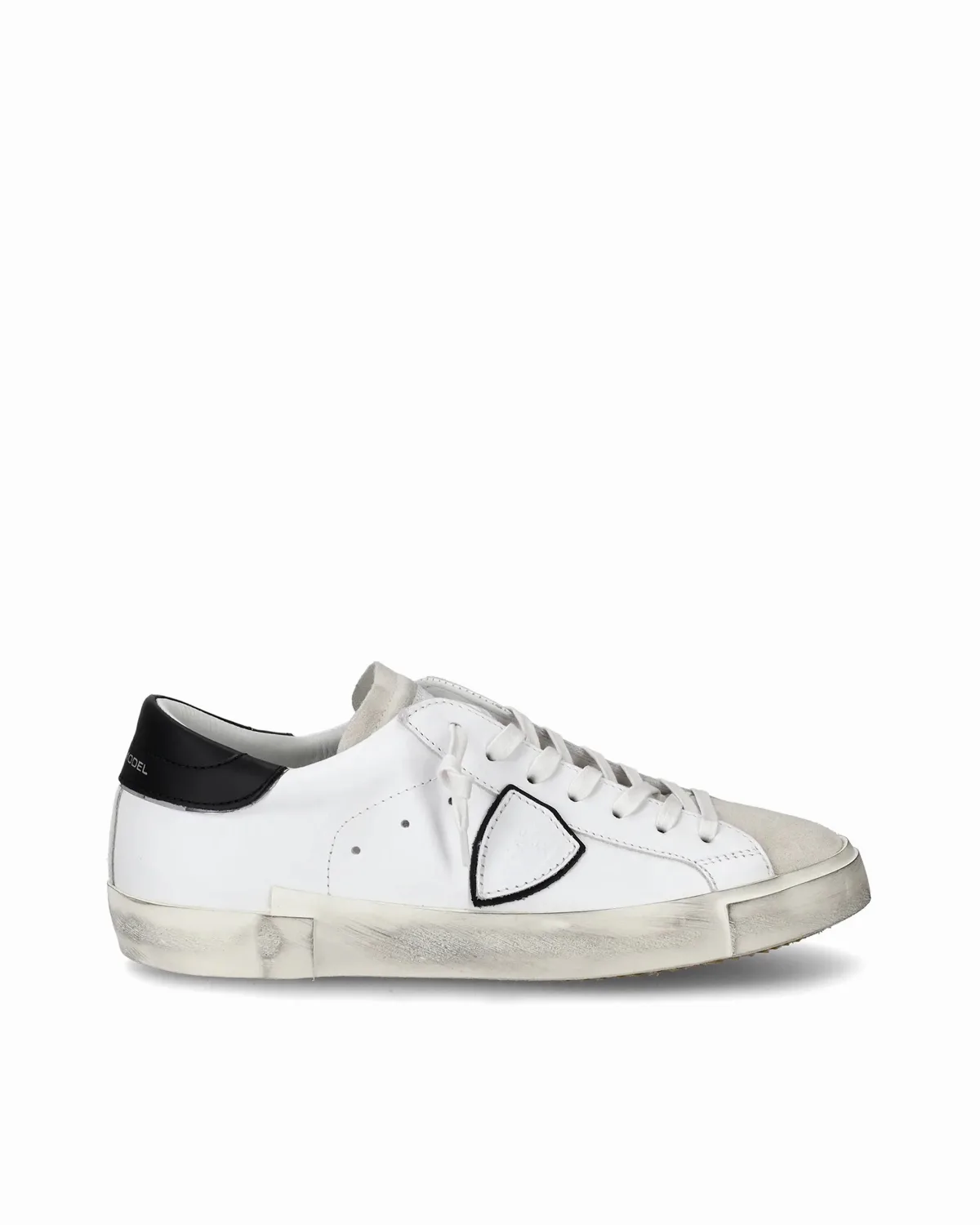 Vintage-Treated Calf Leather Sneaker by Philippe Model Paris