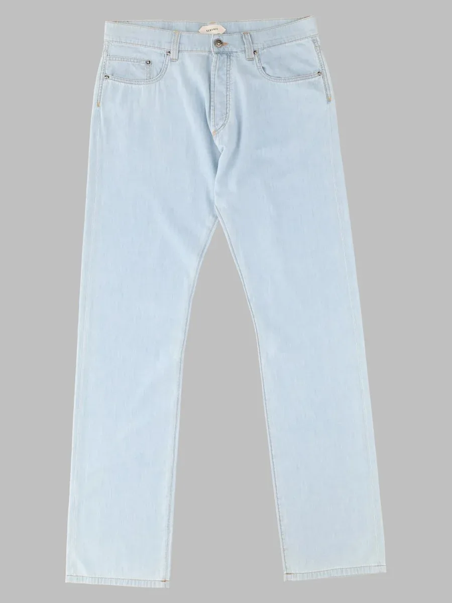 Cotton Denim Jeans by Versace
