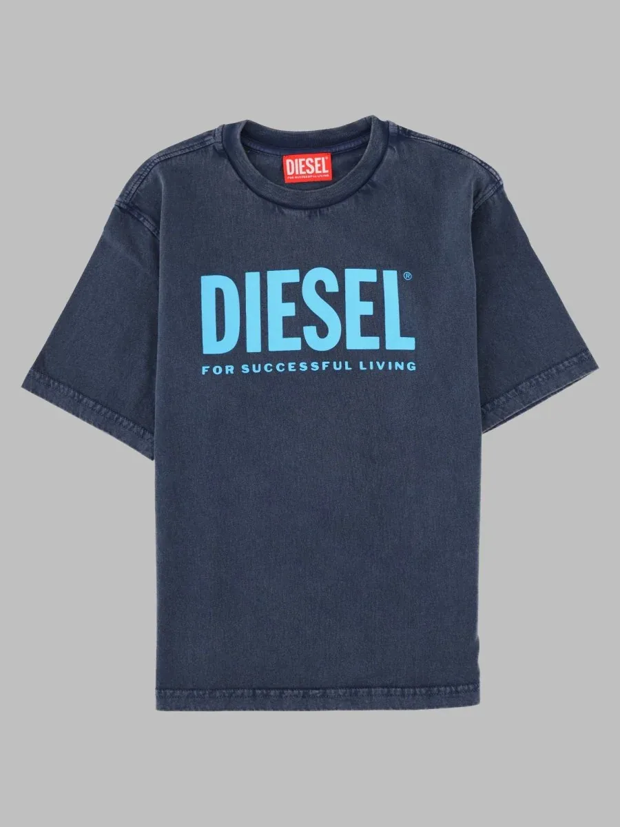 Logo-Print Cotton T-Shirt by Diesel
