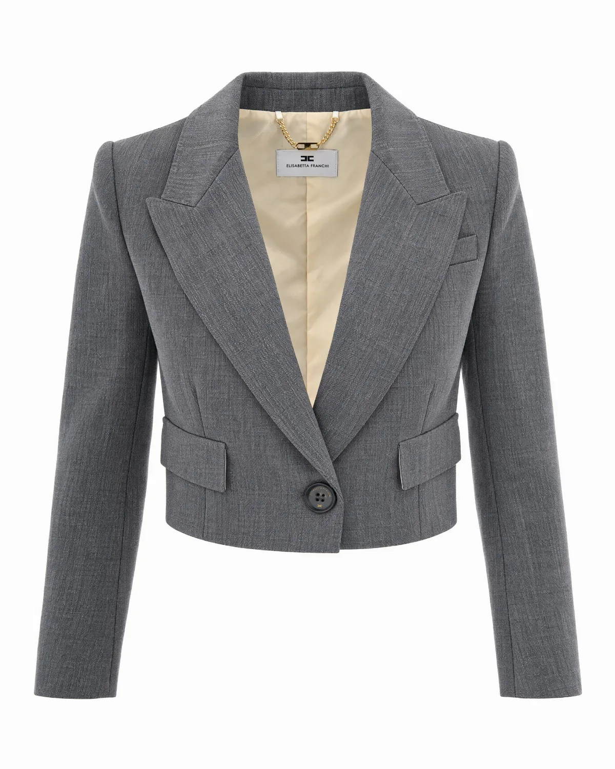 Cropped Wool Blazer by Elisabetta Franchi