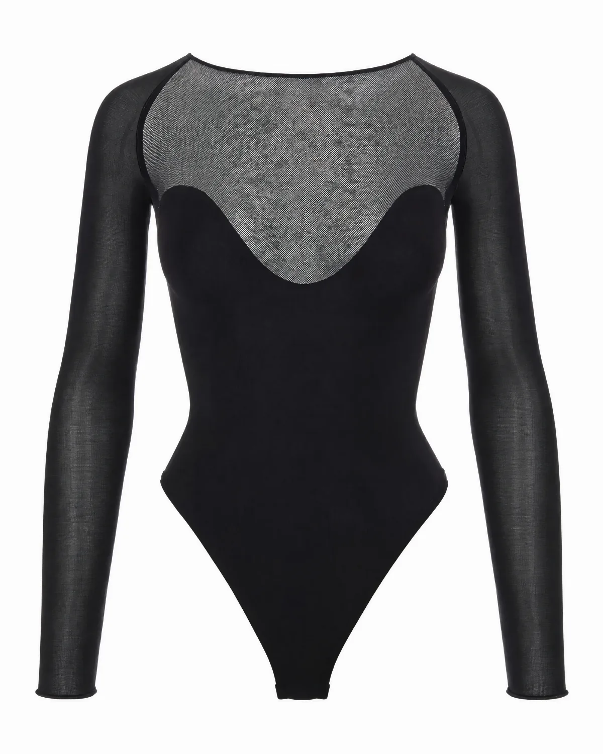 Stretch Jersey & Tulle Bodysuit by Elisabetta Franchi