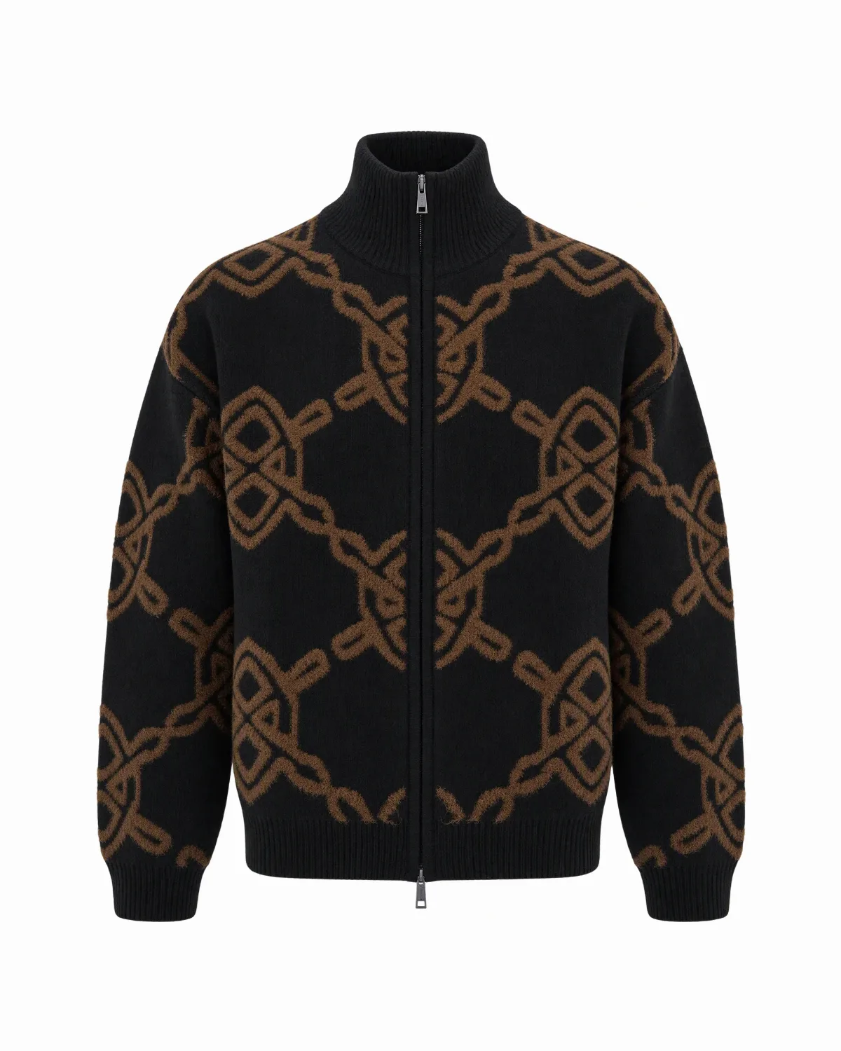 Logo Chain-Motif Zip-Up Sweater by Daily Paper
