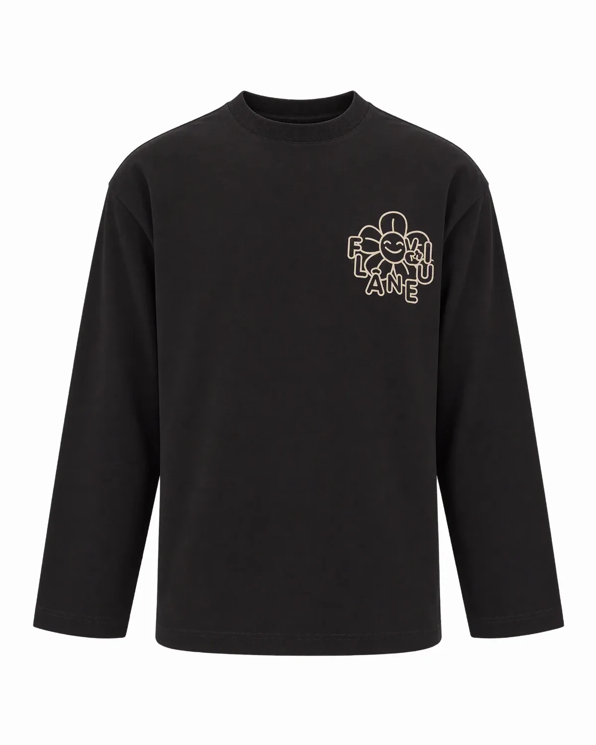 Smiling-Flower Graphic Long-Sleeve T-Shirt by FlâNeur