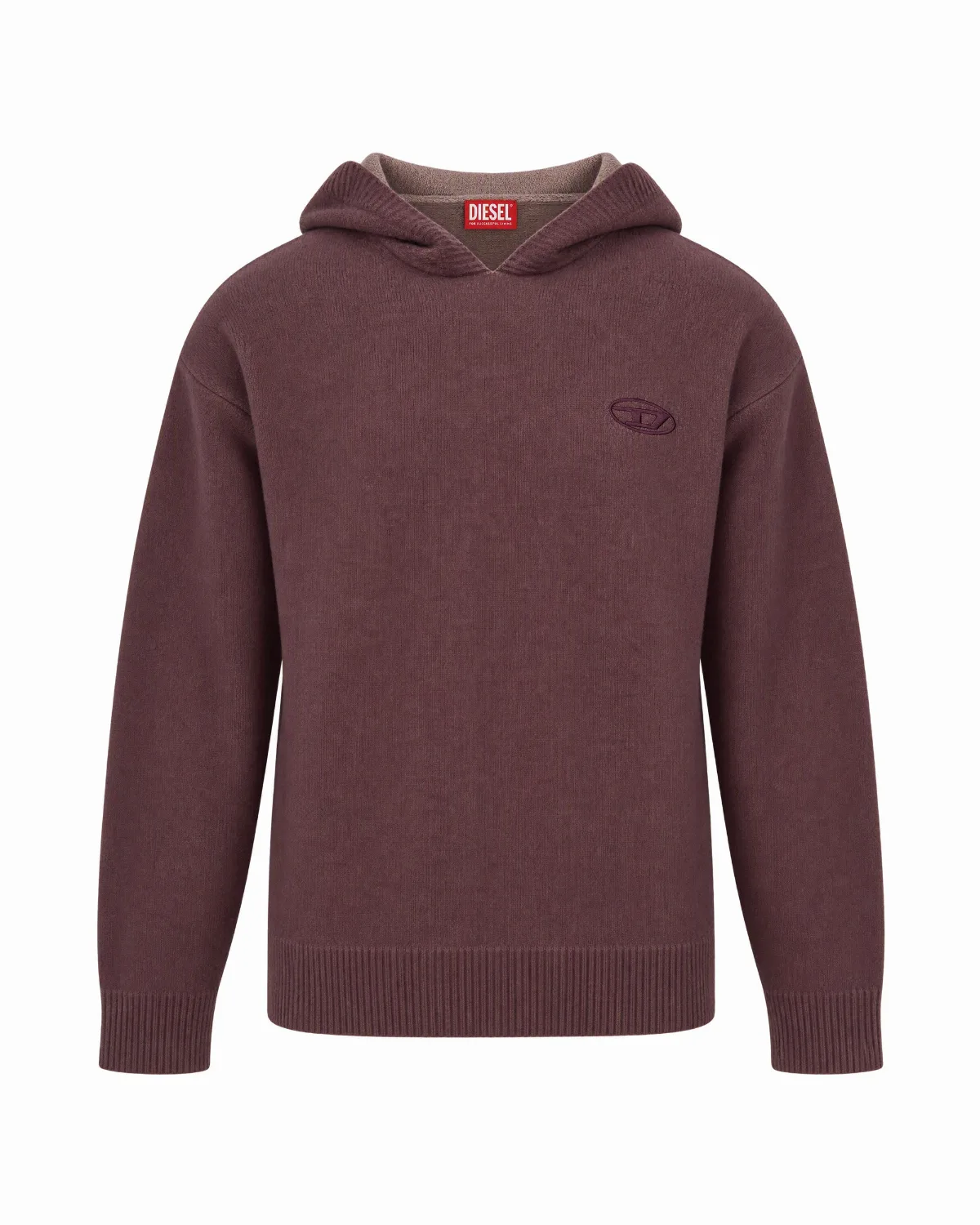 Wool-Rich Knit Hoodie by Diesel