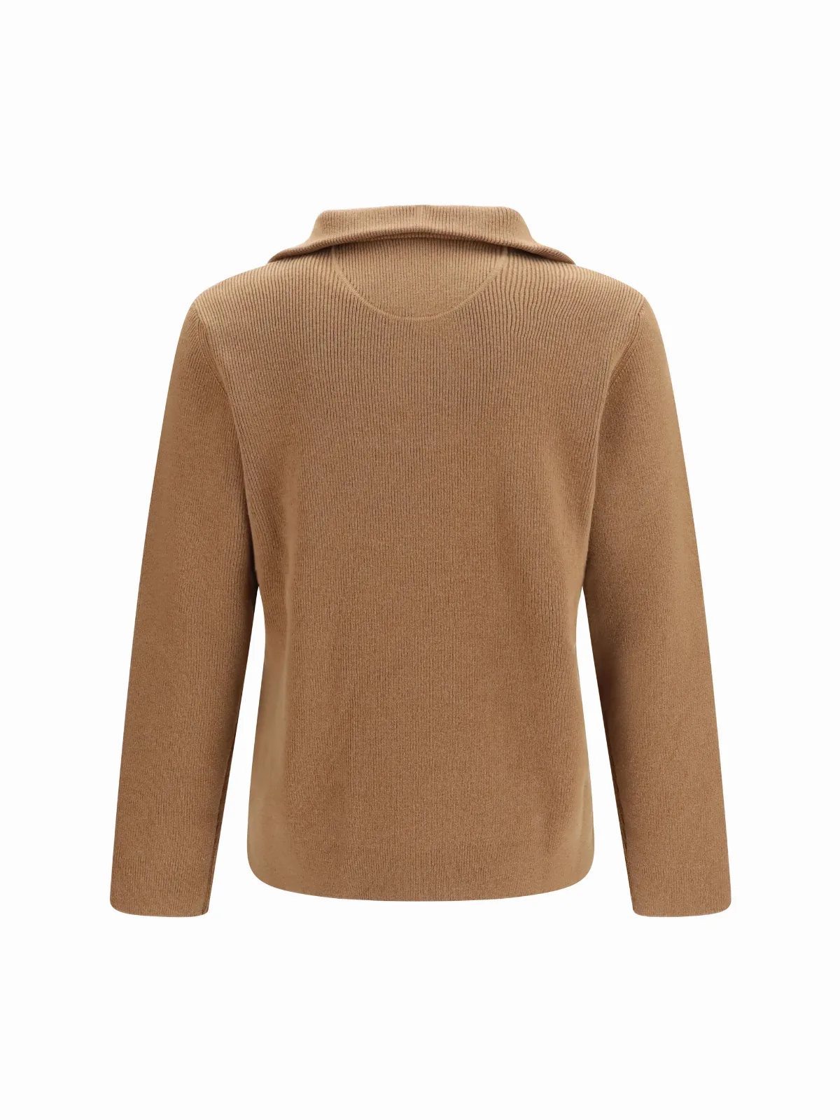 Zip-Neck Fleece Wool Sweater by Valentino