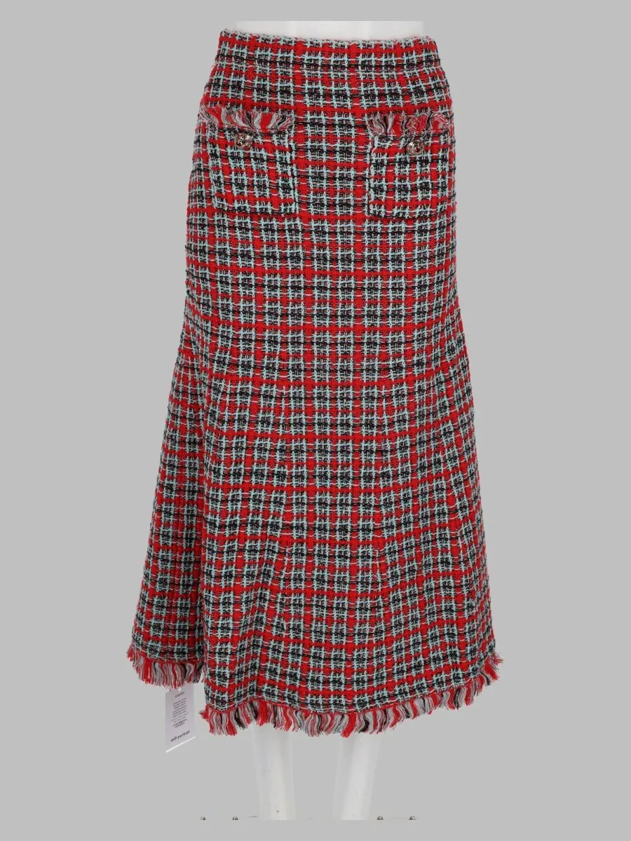 Fringed Knit Skirt by Self-Portrait