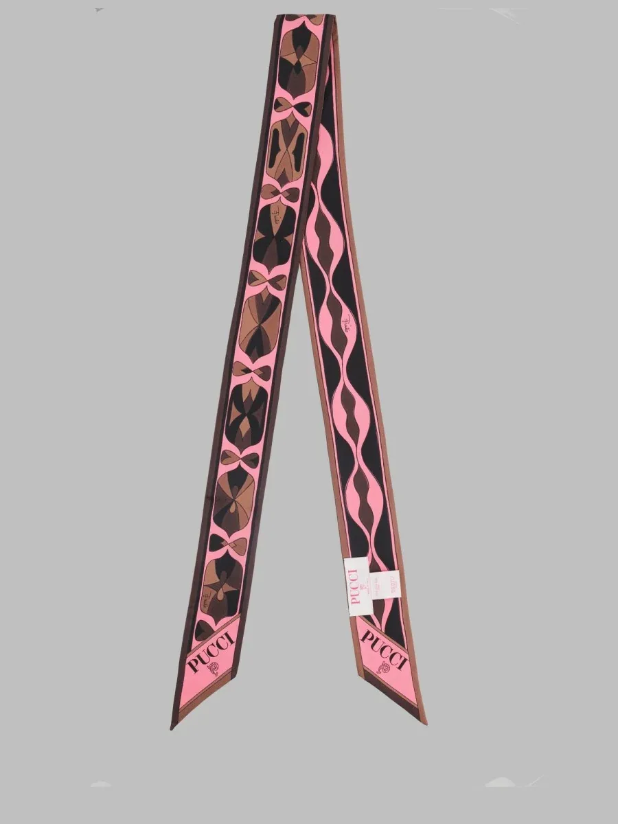 Geometric Print Silk Bandeau Scarf by EMILIO PUCCI