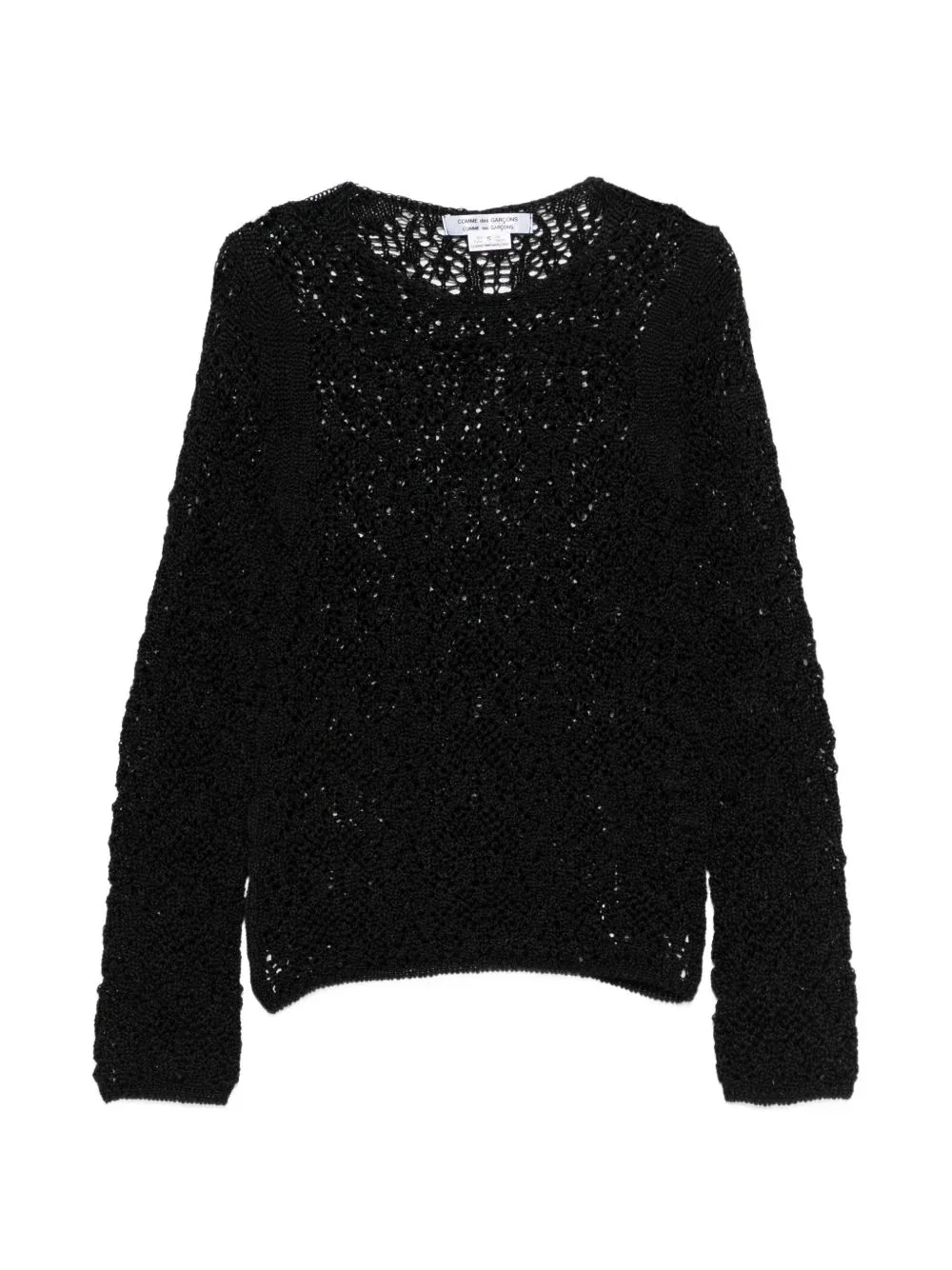 Open-Knit Crewneck Sweater by Comme Comme