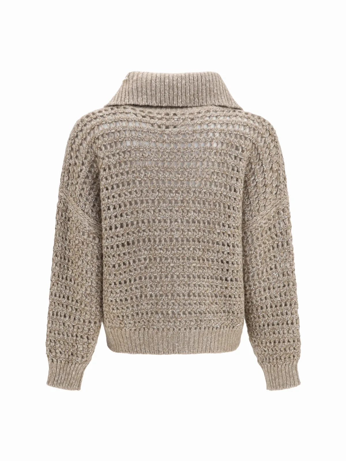 Ribbed Cashmere with Central Pocket Sweater by BRUNELLO CUCINELLI