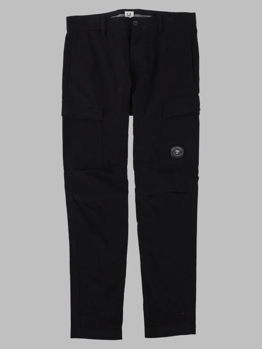 Stretch Cotton Satin Cargo Trousers by C.P. Company